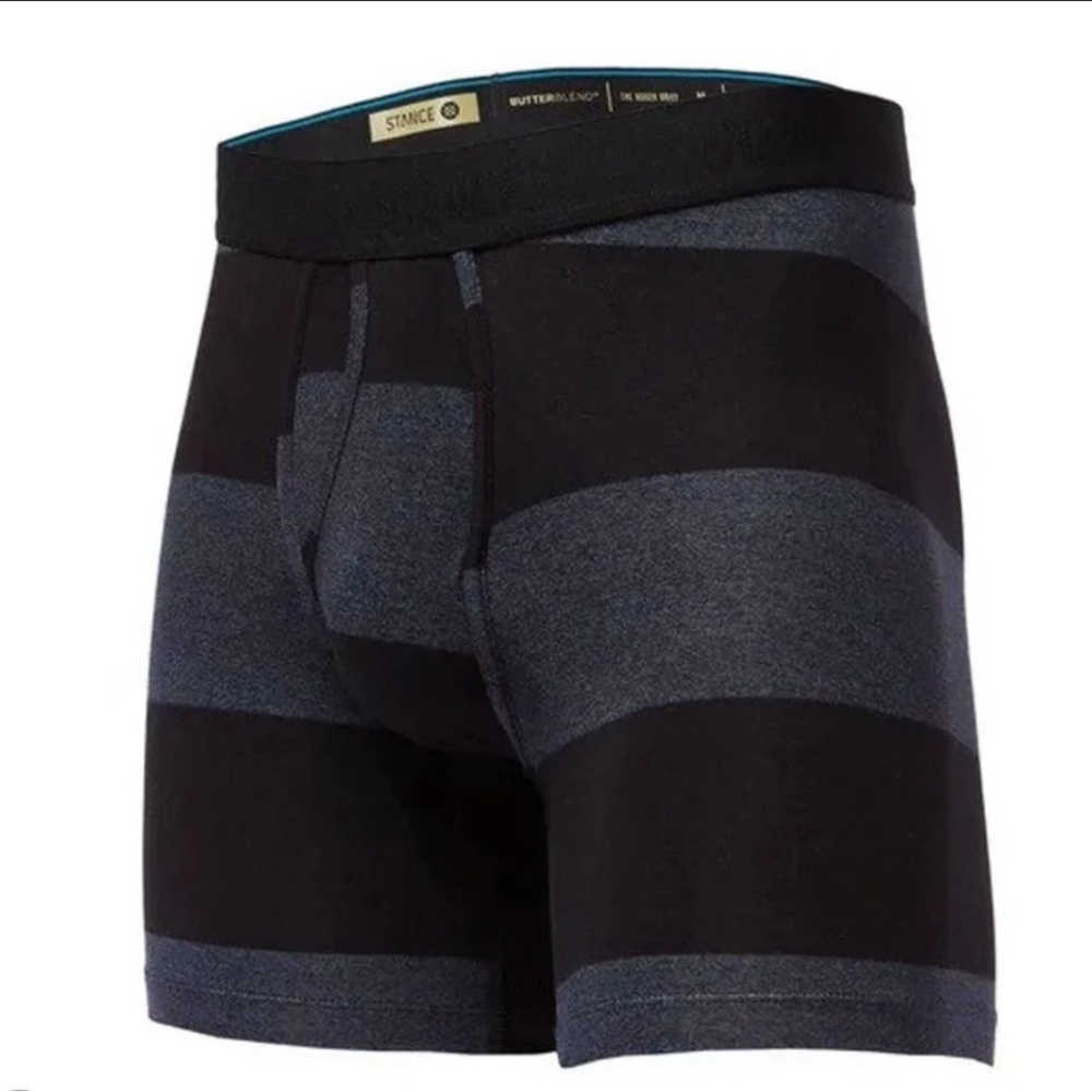 Stance Butter Blend Navy & Black Striped Boxer Briefs